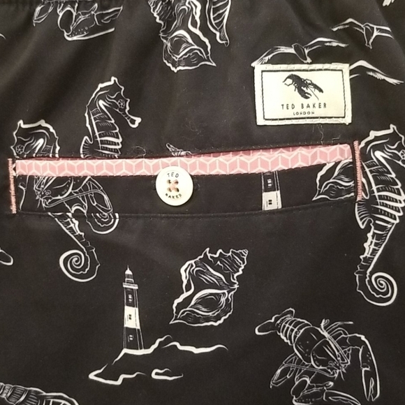 💕TED BAKER💕 Flamez All Over Printed Swim Shorts - Picture 12 of 16